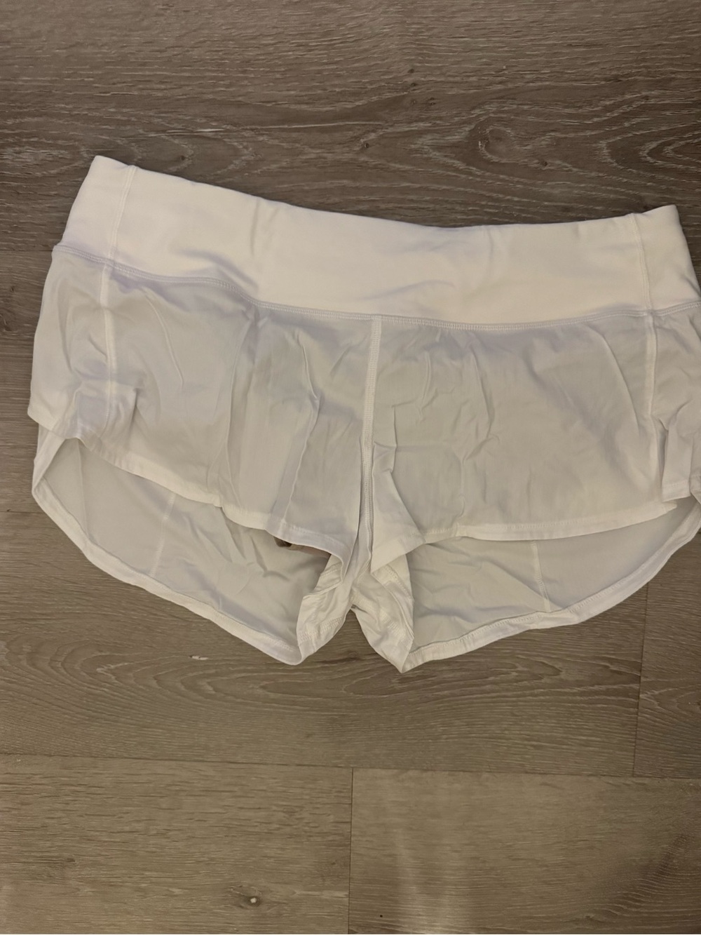 lululemon athletica White speed up Athletic Running Shorts